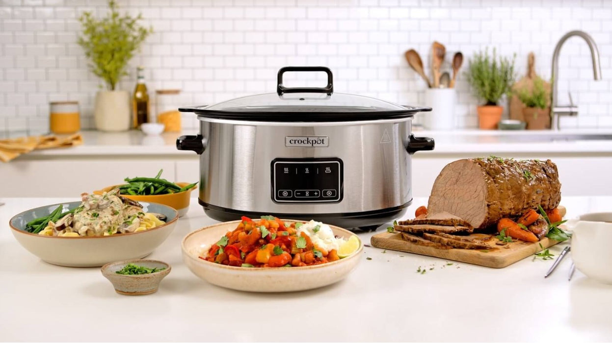 Бавна готварска печка Crock-Pot CSC112X с обем 6,5 литра (сребриста)