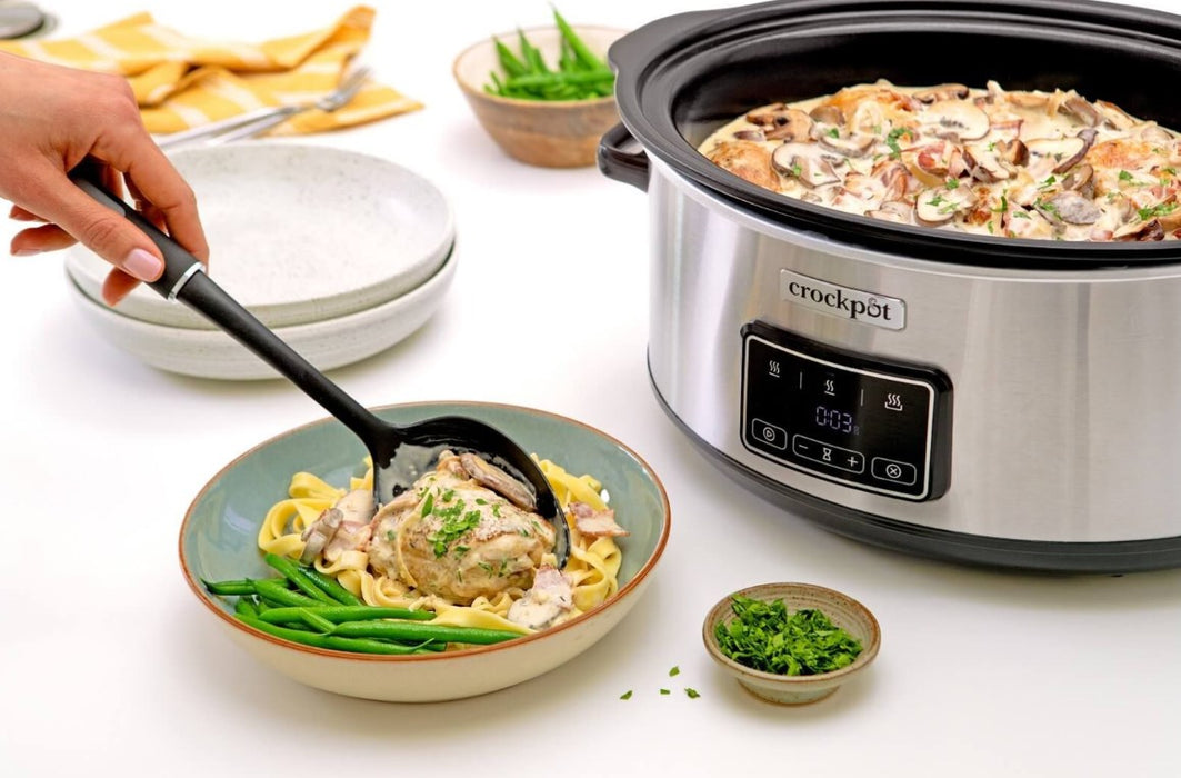 Бавна готварска печка Crock-Pot CSC112X с обем 6,5 литра (сребриста)