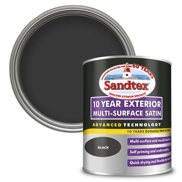 БОЯ SANDTEX SATIN BLACK 0.75L WATER BASE