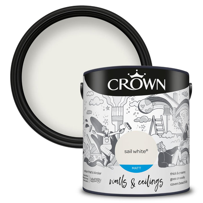 ИНТЕРИОРНA БОЯ CROWN SAIL WHITE 2.5L