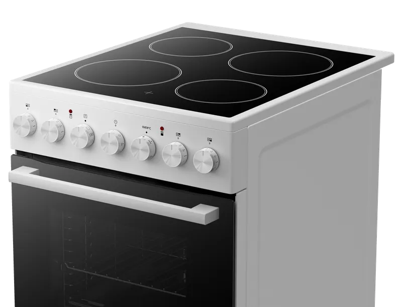 Готварска печка (ток) Crown CEC50M8W , Бял , Керамични