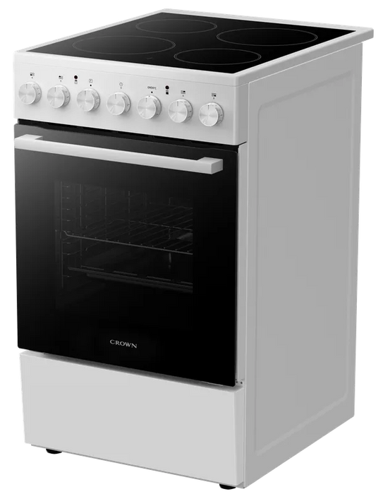 Готварска печка (ток) Crown CEC50M8W , Бял , Керамични