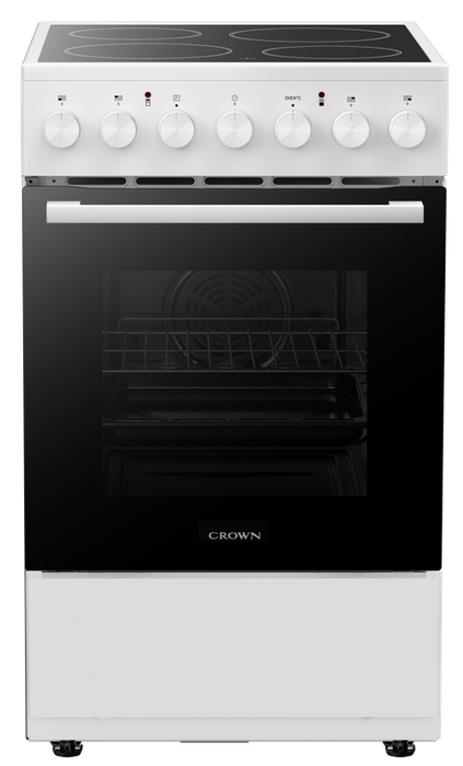 Готварска печка (ток) Crown CEC50M8W , Бял , Керамични
