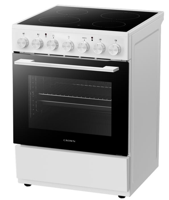 Готварска печка (ток) Crown CEC60M8W , Бял , Керамични
