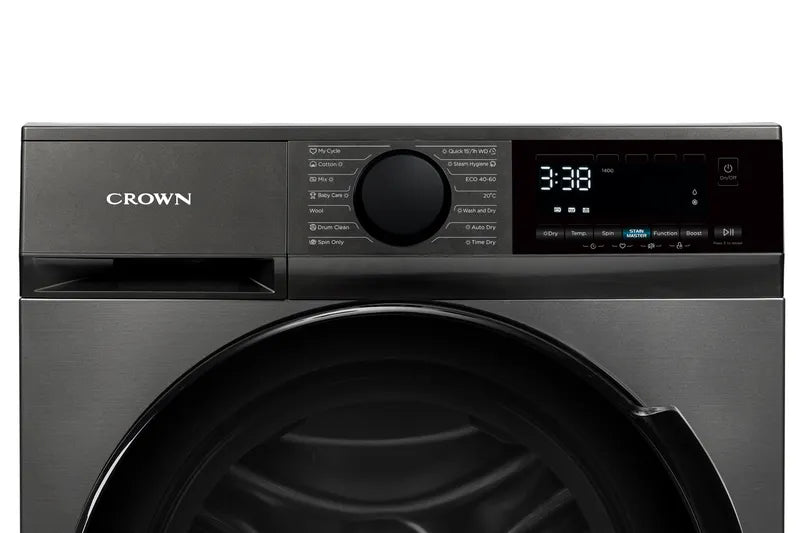 Пералня със сушилня Crown CWD10714DIX , 10.00 kg, 1400 об./мин., 7 kg, A , D , D , Inox