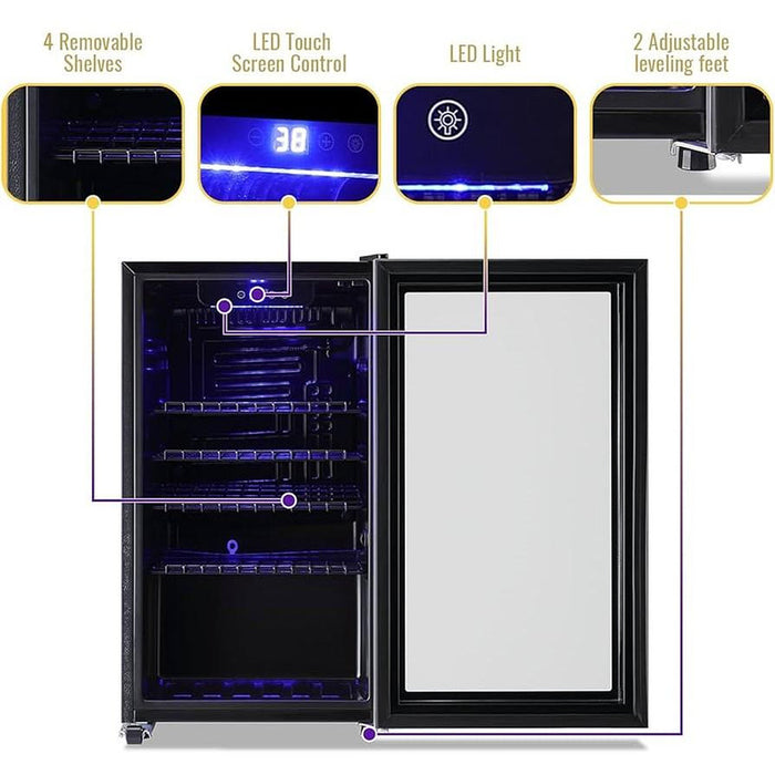 Мини бар Crown SC85BL , 85 l, E , Черен