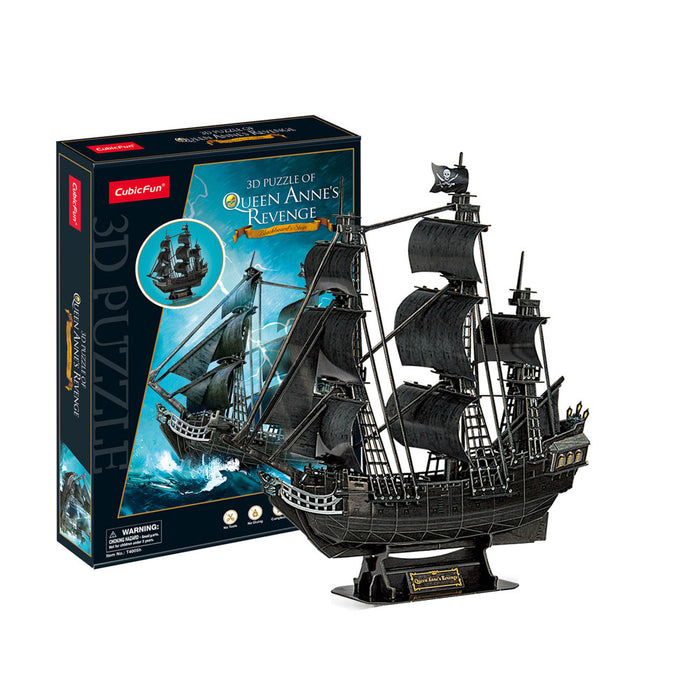 3D Пъзел Cubic Fun от 155 части - Кораб The Queen Anne's Revenge