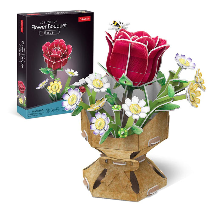 CubicFun Пъзел 3D Flower Bouquet  Роза 120ч.