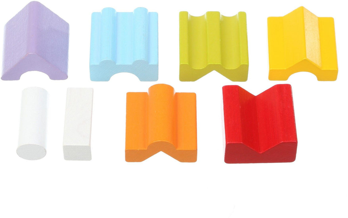 Дървена кула за баланс Cubika, 8 части