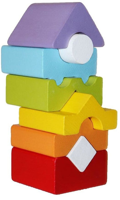 Дървена кула за баланс Cubika, 8 части