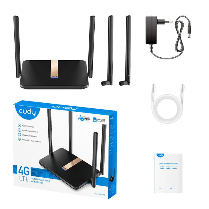 Cudy LT500D безжичен рутер Fast Ethernet Dual-band (2.4 GHz