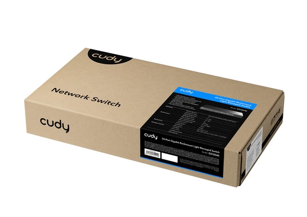 Суич Cudy GS1024E, 24 портов, управляем, 10/100/1000,  CUDY Cloud APP, Метален корпус