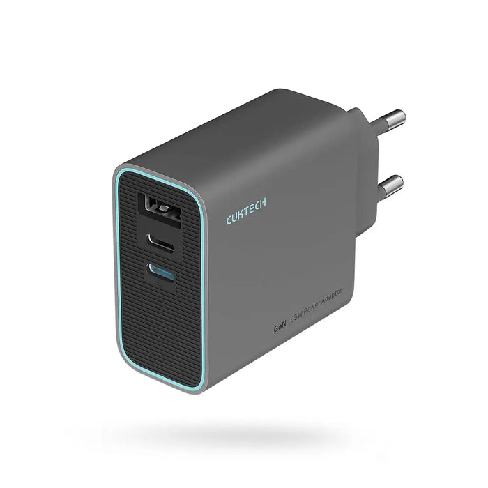 Cuktech CUKAD653EUGR 65W GaN зарядно за стена 2 x USB-C 1 x