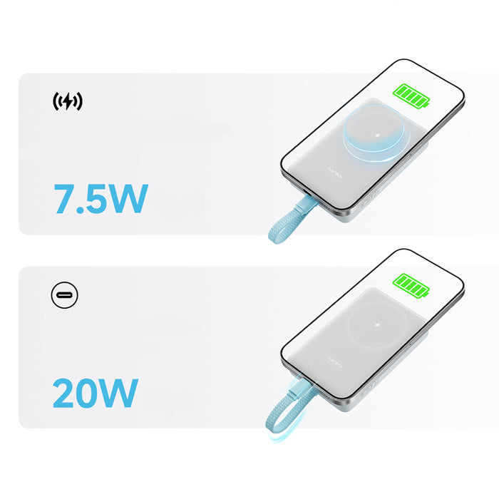 Магнитна външна батерия Cuktech CP132ML 10000 mAh - бяла