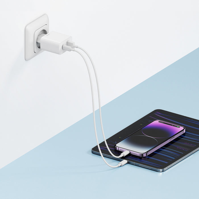 Зарядно за стена Cuktech A19 30W USB-A + USB-C - бяло
