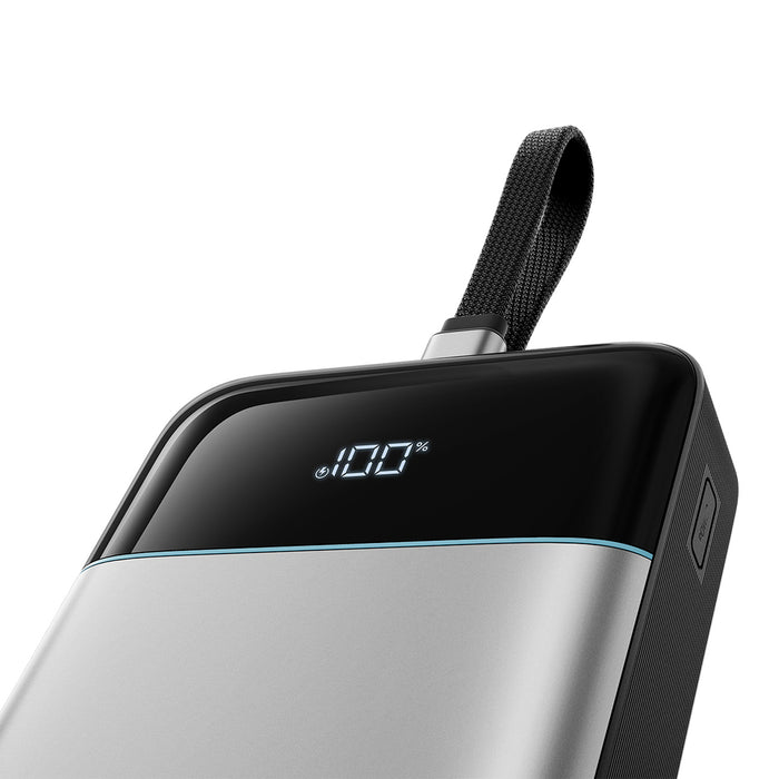 Външна батерия Cuktech LPB252N 120W 25000mAh с вграден USB-C кабел - сива