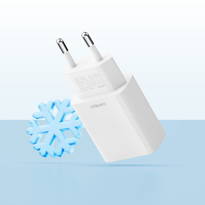 Зарядно устройство CUKTECH 20W Type-C с EU щепсел, бяло
