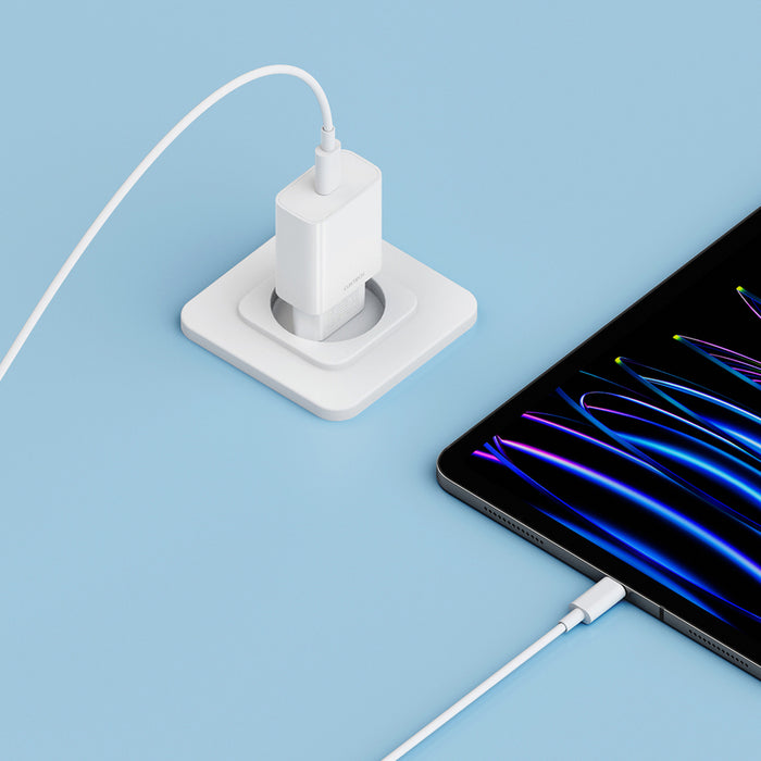 Зарядно устройство CUKTECH 20W Type-C с EU щепсел, бяло