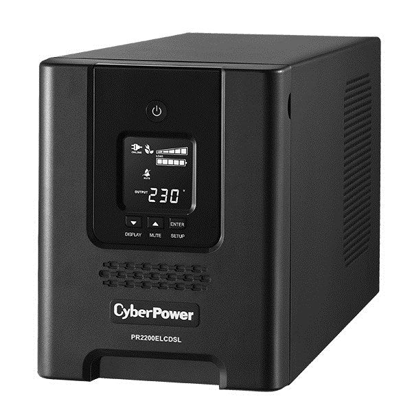 CyberPower PR2200ELCDSL непрекъсваемо захранване (UPS) Линейно-интерактивно 2.2 kVA 1980 W 9 AC контакта