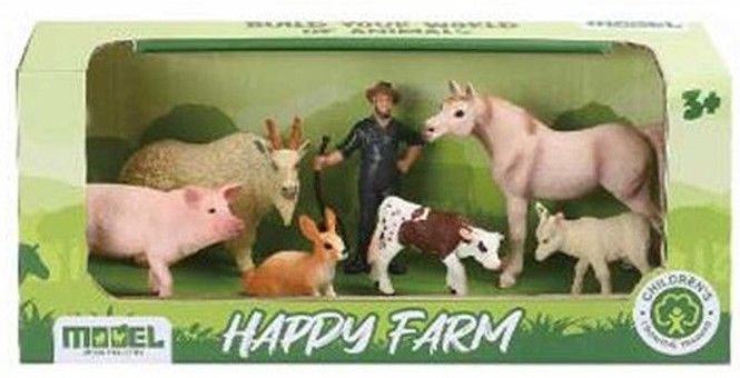 Комплект фигури Cypress - Happy Farm, домашни животни с фермер