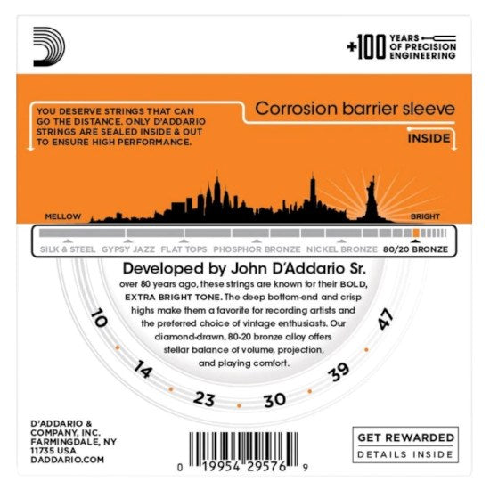 D'Addario EJ10 - струни за акустична китара (10-47)