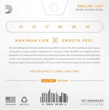 D'Addario XS Regular Light (10-46) - струни за електрическа китара
