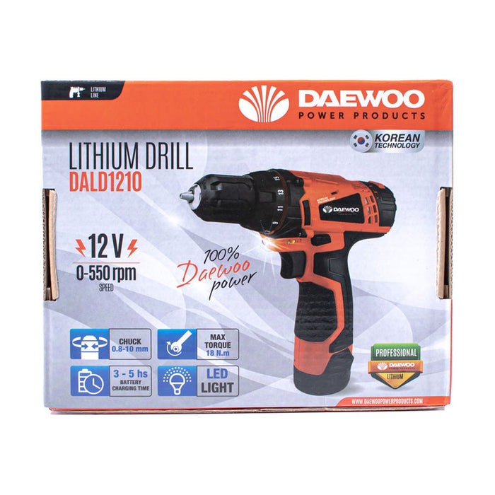 АКУМУЛАТОРНА БОРМАШИНА DAEWOO DALD1210 12 V, 18.00 nm, БРОЙ БАТЕРИИ 1, 1.30 Ah