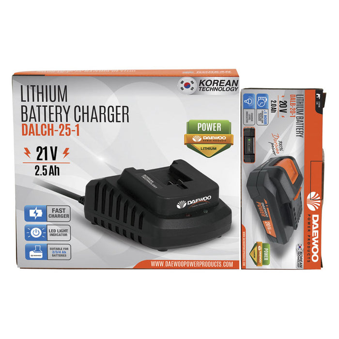 АКУМУЛАТОРНА БАТЕРИЯ И ЗАРЯДНО УСТРОЙСТВО 20 V 2 AH DAEWOO U-FORCE START PACK LI-1