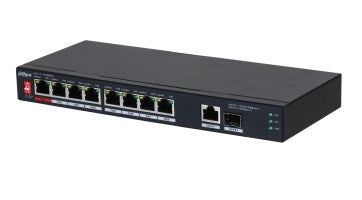Dahua Technology PoE PFS3110-8ET1GT1GF-96 Неуправляем гигабитов Ethernet (10/100/1000) Захранване през Ethernet (PoE) Черен
