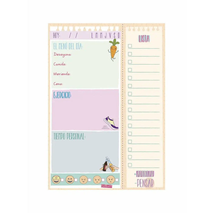 Daily planner Finocam TALKUAL 14,8 x 21 cm Бял