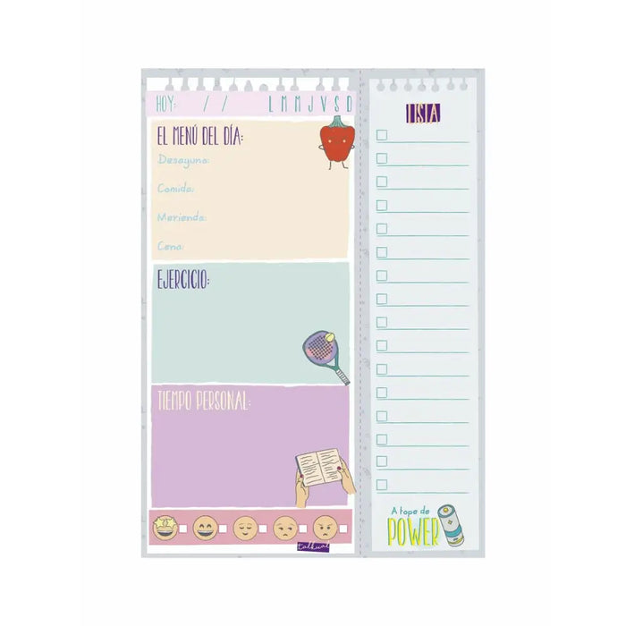 Daily planner Finocam TALKUAL 14,8 x 21 cm Бял