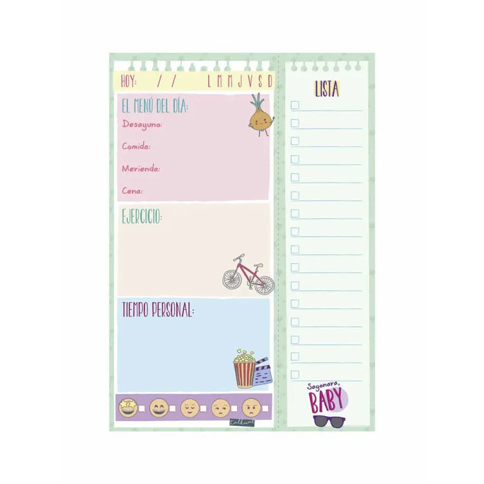 Daily planner Finocam TALKUAL 14,8 x 21 cm Бял