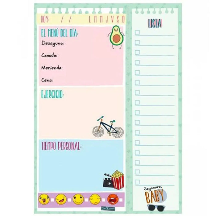 Daily planner Finocam TALKUAL 14,8 x 21 cm Бял
