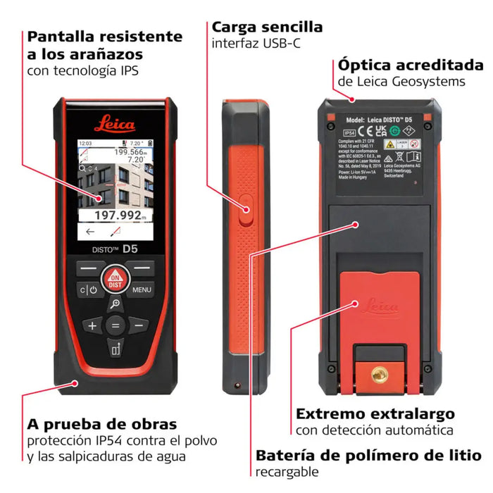 Далекомер Leica Geosystems DISTO D5 200 m