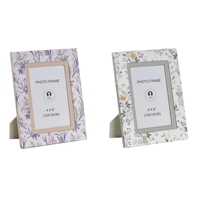 Дамска Чанта DKD Home Decor Бял Сив Люляк Светло розово