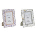 Дамска Чанта DKD Home Decor Бял Сив Люляк Светло розово