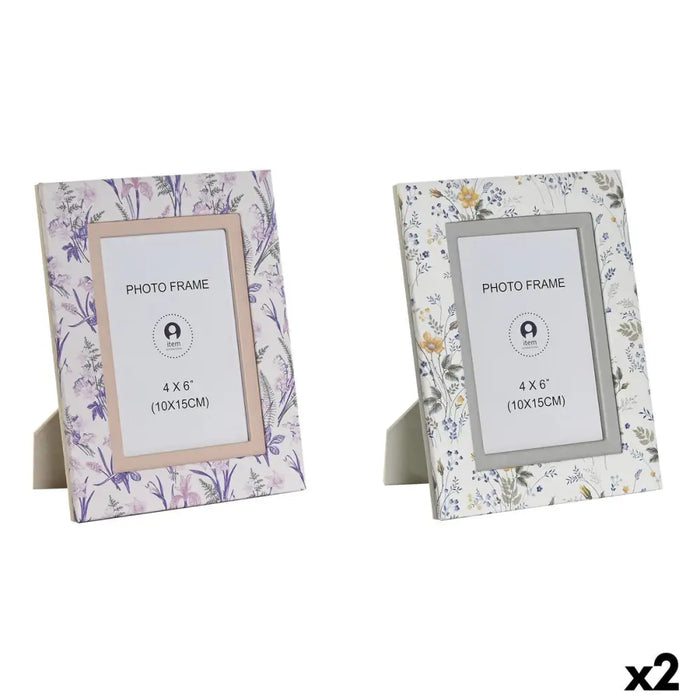 Дамска Чанта DKD Home Decor Бял Сив Люляк Светло розово
