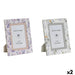 Дамска Чанта DKD Home Decor Бял Сив Люляк Светло розово