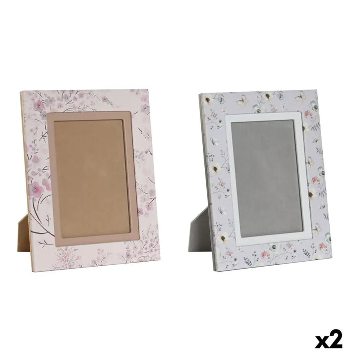 Дамска Чанта DKD Home Decor Син Бял Сив камила Светло