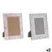 Дамска Чанта DKD Home Decor Син Бял Сив камила Светло