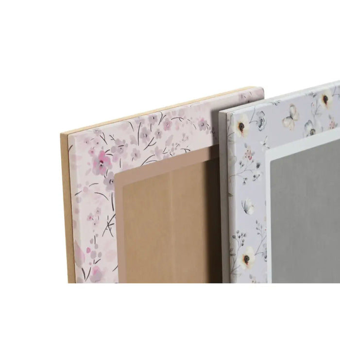 Дамска Чанта DKD Home Decor Син Бял Сив камила Светло