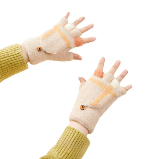 Дамски / детски зимни ръкавици за телефон HQWear бели
