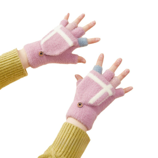Дамски / детски зимни ръкавици за телефон HQWear розови