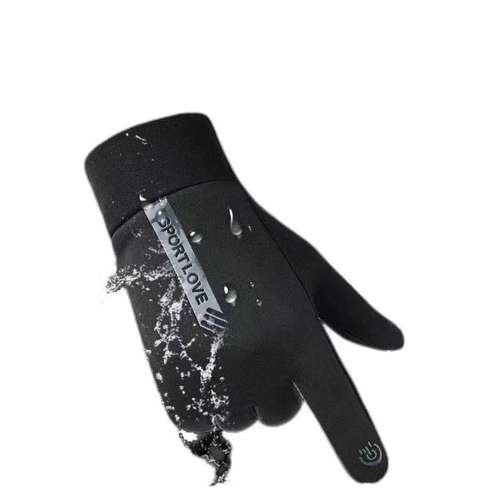 Дамски ветроустойчиви ръкавици за телефон HQWear черно-сиви