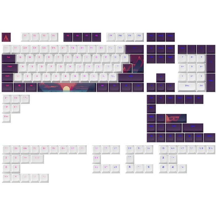 Капачки за механична клавиатура Dark Project - Sunrise PBT - ANSI &amp; ISO
