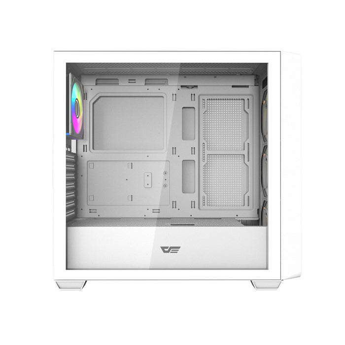 Кутия за компютър Darkflash DS900WD ATX (бяла) + 4 вентилатора