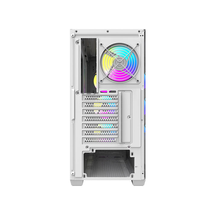 Кутия за компютър Darkflash DS900WD ATX (бяла) + 4 вентилатора