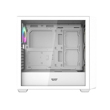 Кутия за компютър Darkflash DS900WD ATX (бяла) + 4 вентилатора