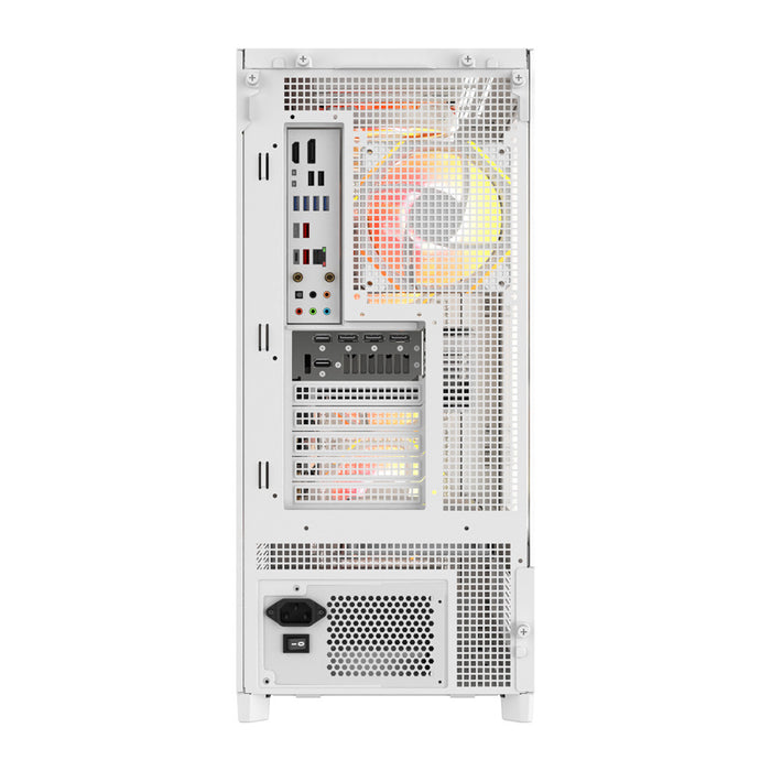 Кутия за компютър DarkFlash AIRNOVA (бяла) + 3 вентилатора