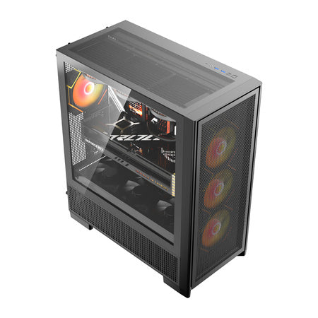 Кутия за компютър DarkFlash AIRNOVA (черна) + 3 вентилатора